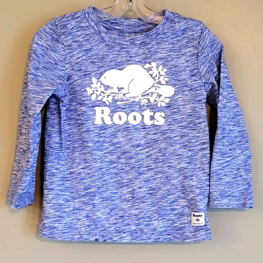 Roots kids purple long sleeve shirt